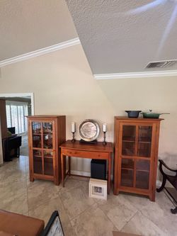 Hand-made Amish cabinets with buffet/console