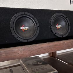 Kicker Subwoofer Speakers And Alpine Amplifier