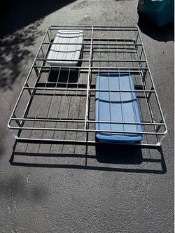 Full Mattress Metal Bed Frame with Storage Space