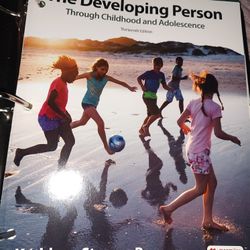 The Developing Person Through Childhood And Adolescence Edition 13th Gently Used Textbook No Binding, Loose Fitting Pages.