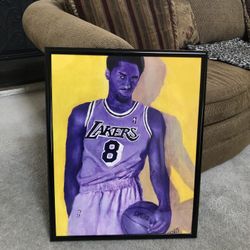 22x28” FRAMED KOBE BRYANT POSTER OF MY PAINTING