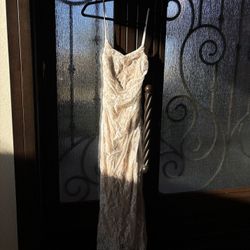 White Lace Maxi Dress and Shawl (XS)