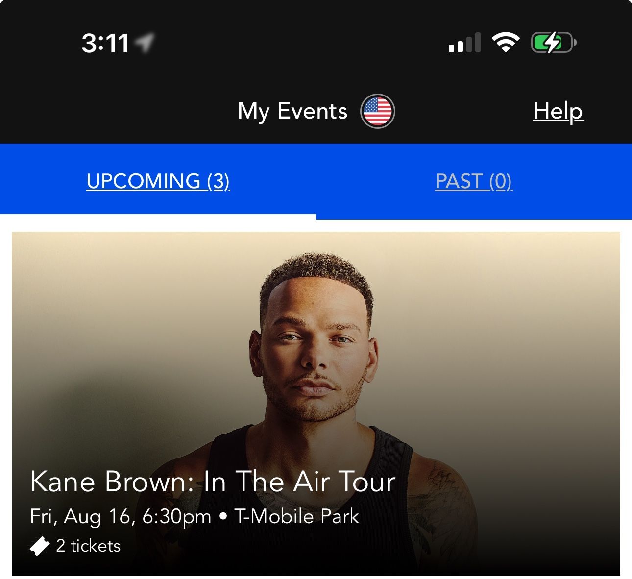 Kane Brown Floor Seats