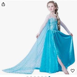 Frozen Elsa Costume Elsa Dress Skirt & Wig
