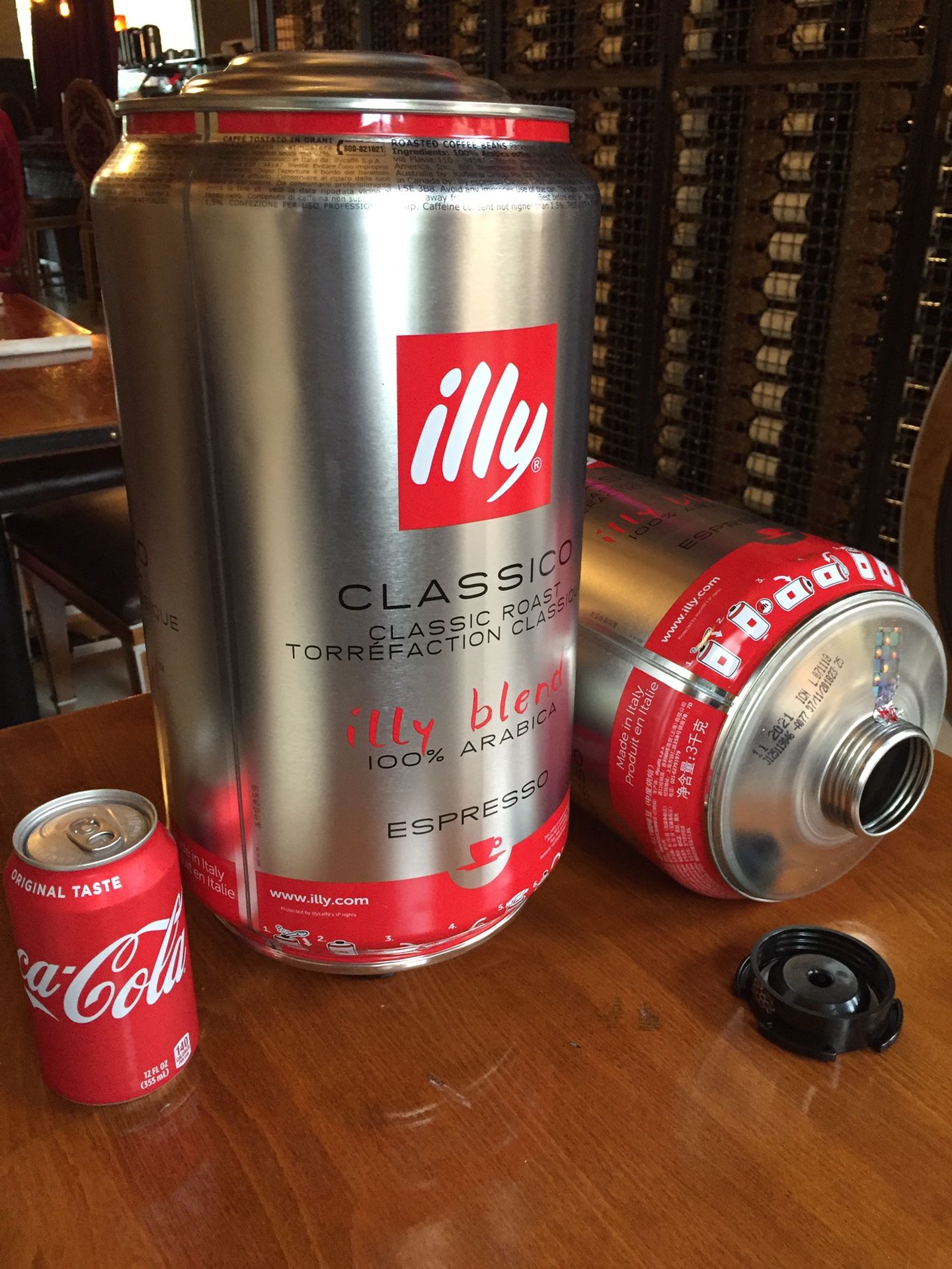 Coffee tin container Illy Coffee empty