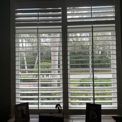 White plantation shutters