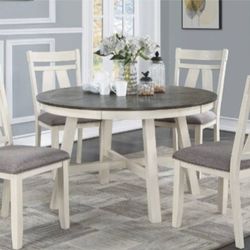 5-pc Round Dining  Table Set 
