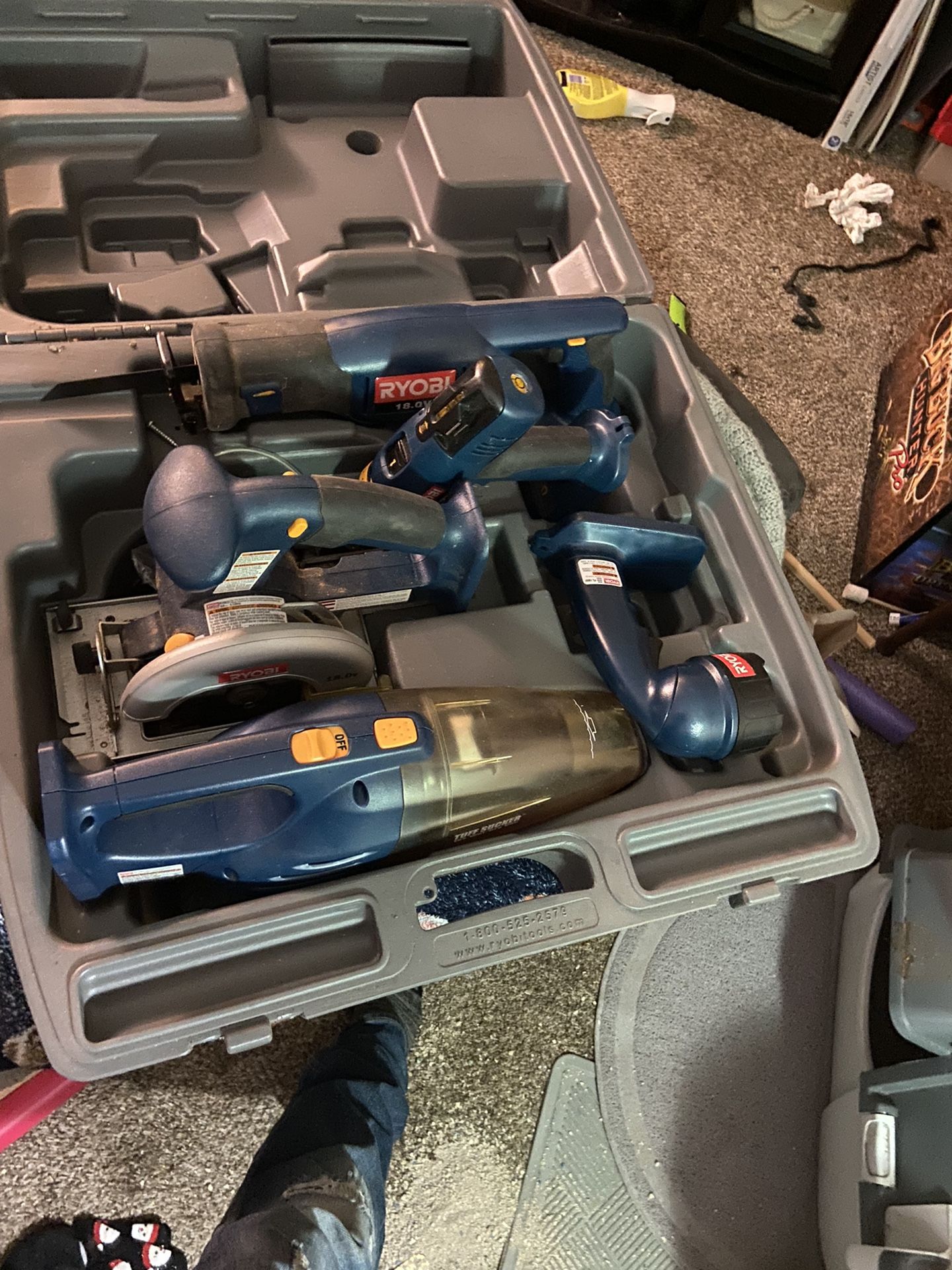 Ryobi 18V 5 Piece Tool Kit