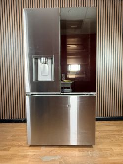 LG STAINLESS STEEL REFRIGERATOR WITH GLASS DOOR