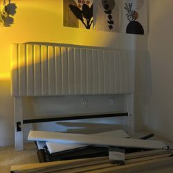 Queen White Bed frame!!
