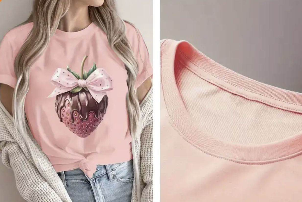 100% Cotton Strawberry T-Shirt - Brand New 