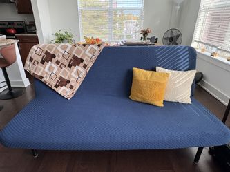 Futon with metal frame