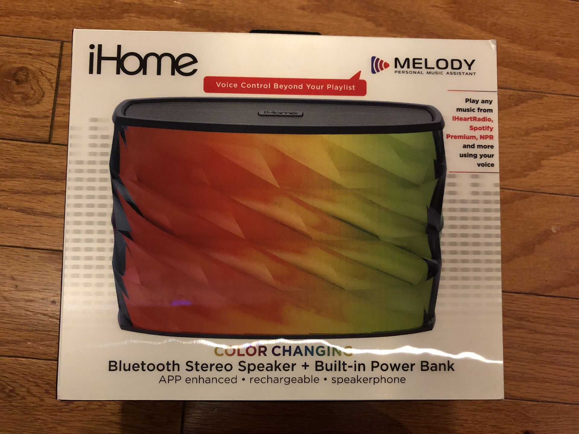 iHome iBT84 Splashproof Color Changing Portable Bluetooth Stereo/Speaker with USB Power Bank