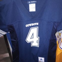 New Dallas Cowboys Prescott Kids XS 7 Jersey 