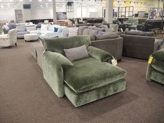 Bauhaus Posh Chaise - Olive | Cuddler Chair | Oversized Chair