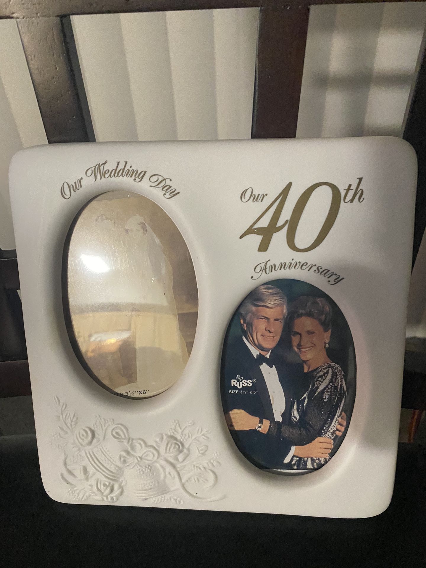 Russ 40th Anniversary  Ceramic Picture Frame