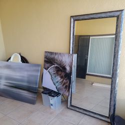 Mirror Plus Two Art Frames