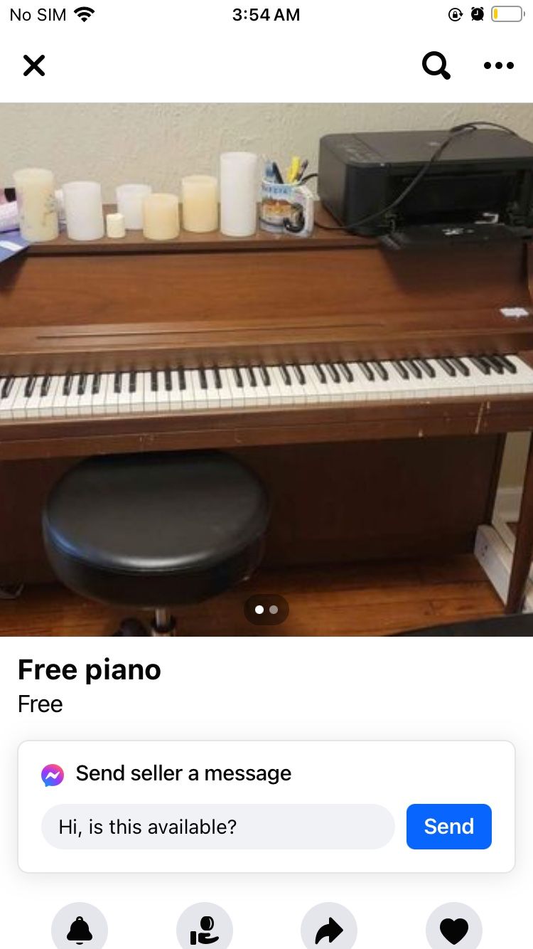  ANTIQUE PIANO 70 DOLLARS 