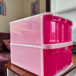
Pink Stackable Storage Drawers