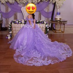 Lavender Quinceanera  Dress Worn 1 Time 