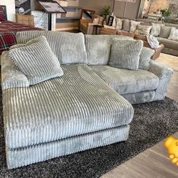 Ashley Plush Fog Sectional Sofa Couch With İnterest Free Payment Options 