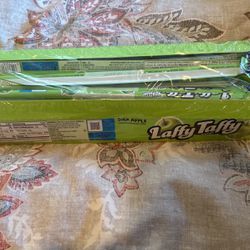 Sealed Box Of 24 Individually Wrapped Sour Apple Laffy Taffy Rope Candy