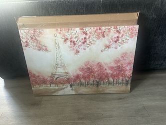 Paris in spring time canvas