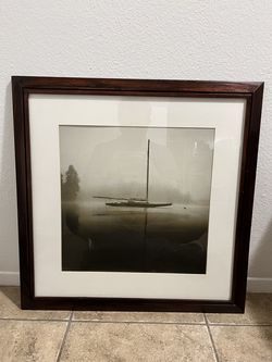 Framed Photograph "On the Mooring"
