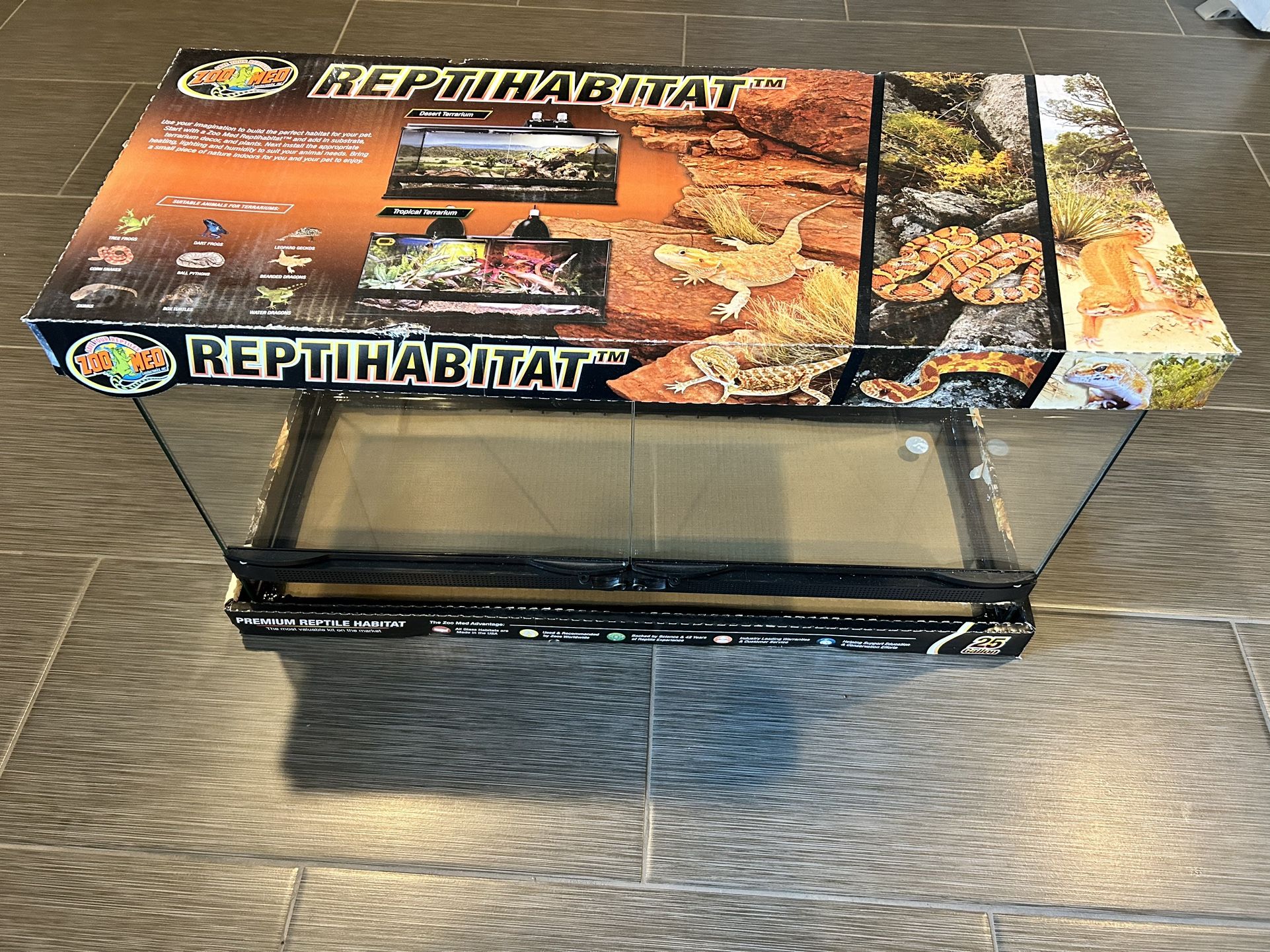Zoo Med 25 Gallon Reptihabitat - Front Opening Terrarium