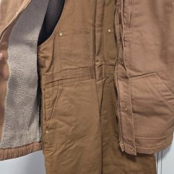 Thermal Bib Overalls And JACKET, Weather-Resistant,Medium 