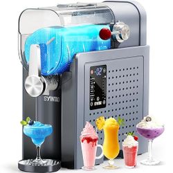 2-in-1 Slushie & Soft Serve Ice Cream Maker, 96oz No-Ice-Needed Frozen Drink Machine with LED