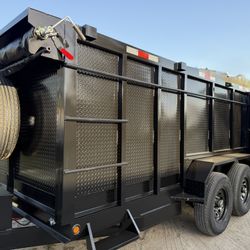 New 14ft Long Scissor Lift Hydraulic Dump Trailer Fully Loaded with All Accessories 💝