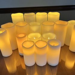 Flameless Candles And Cylinder Vases