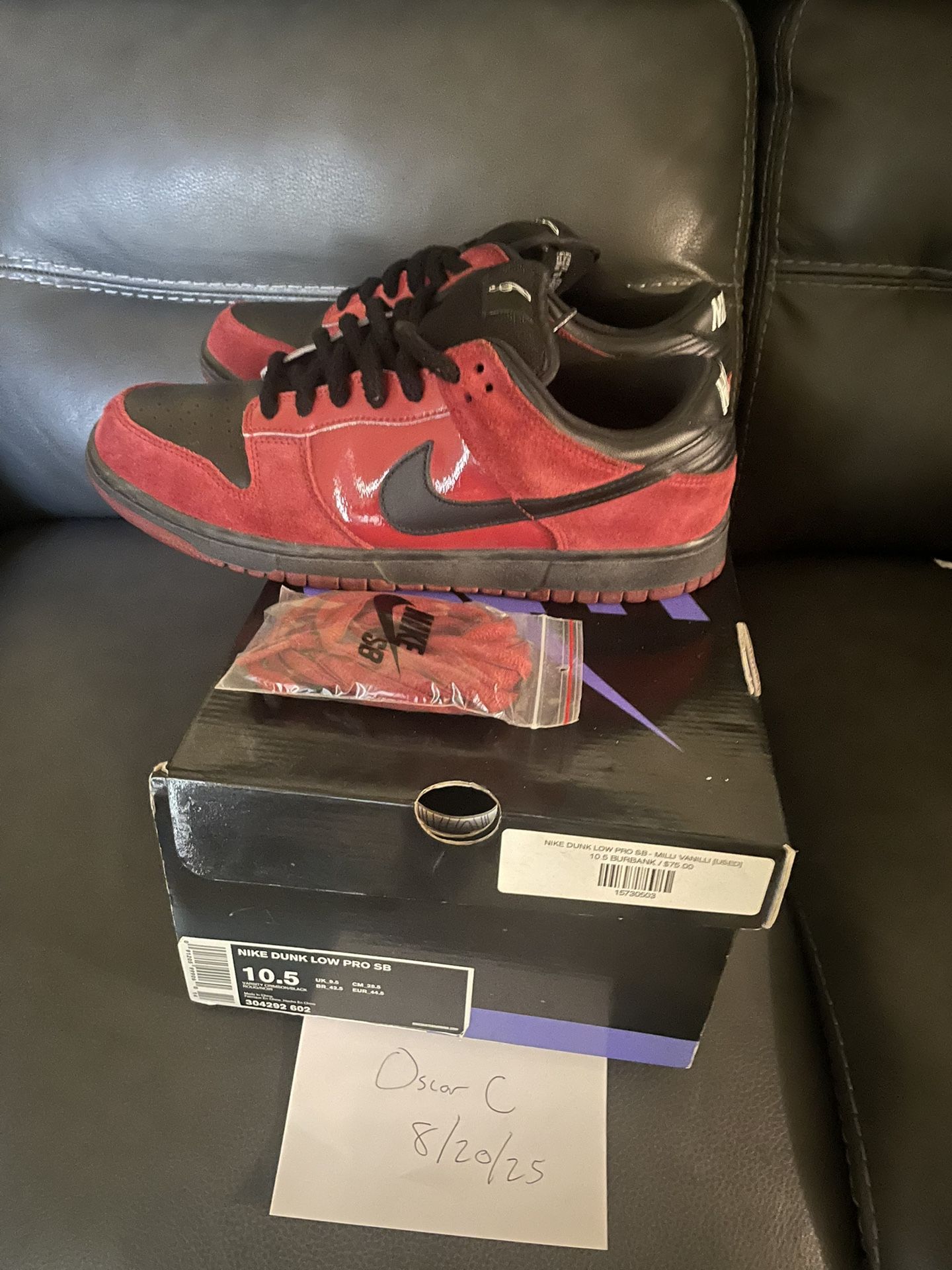 Nike SB Dunk Low Milli Vanilli Size 10.5 VNDS Condition