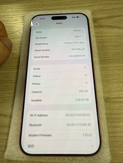 Apple iPhone 17 Pro Max 256GB unlocked