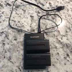 RAVPower Camera Dual Battery Charger Set for Sony