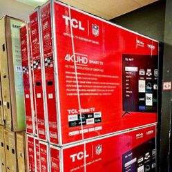 85 Tcl Tv 4K Smart Hdtv smart 4K HDTV $55 down on financing free delivery six month warranty