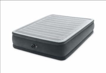 Intex Comfort -Plush Air Bed Queen with Fiber -Tech Air Pump - Queen