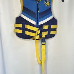 Body Glove Life Jacket Vest - USED Blue Yellow Size Child Boys Girls 33-55 lbs