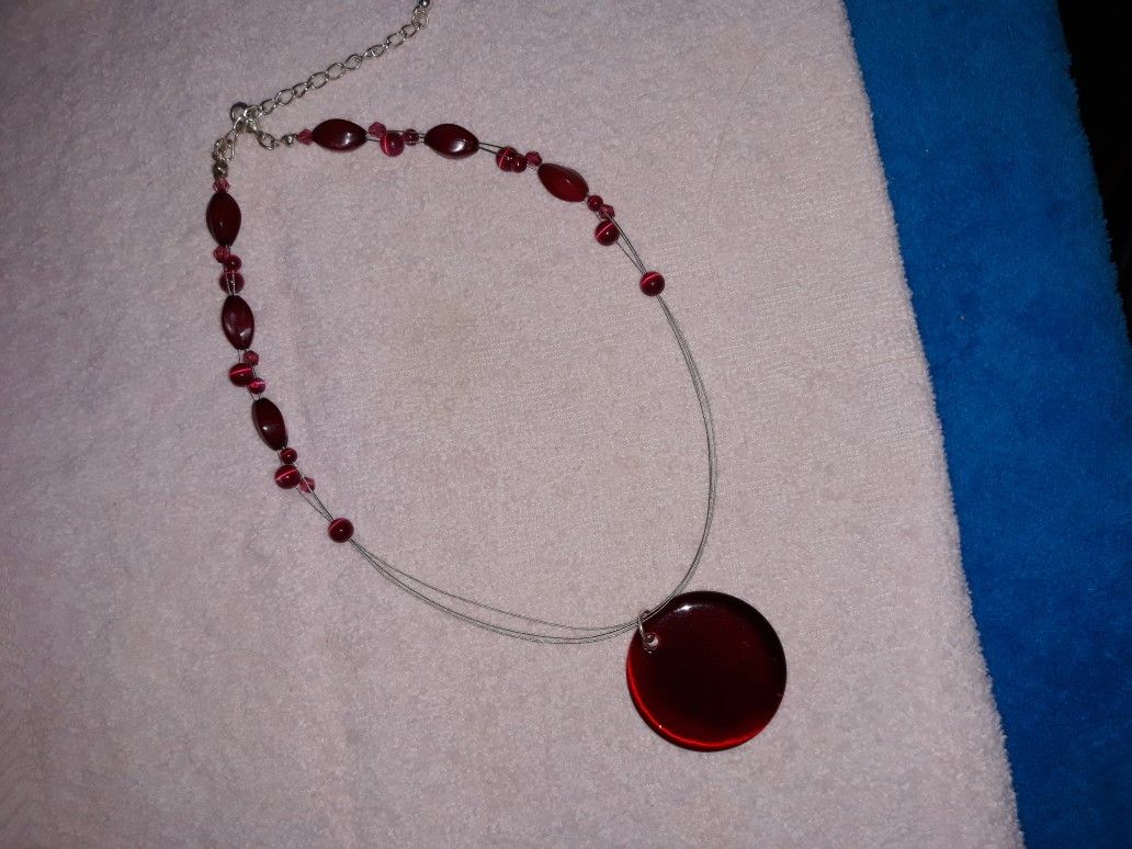 Red Crystal Necklace/Pendant