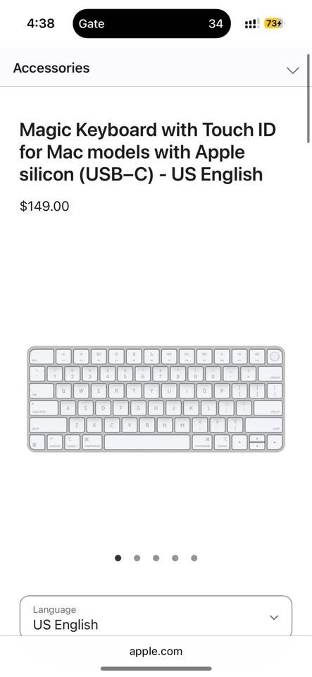 Magic Keyboard with Touch ID - $120 OBO (MSRP $150 + tax)