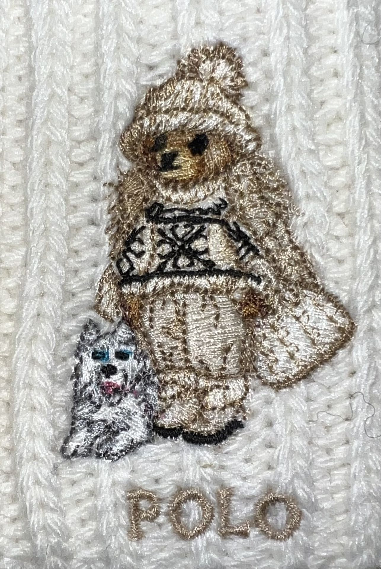 Pom Pom Beanie Polo Bear Beanie POLO RALPH LAUREN POLO BEAR WITH