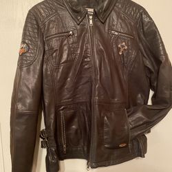 Women’s Black Leather Harley Davidson Jacket 