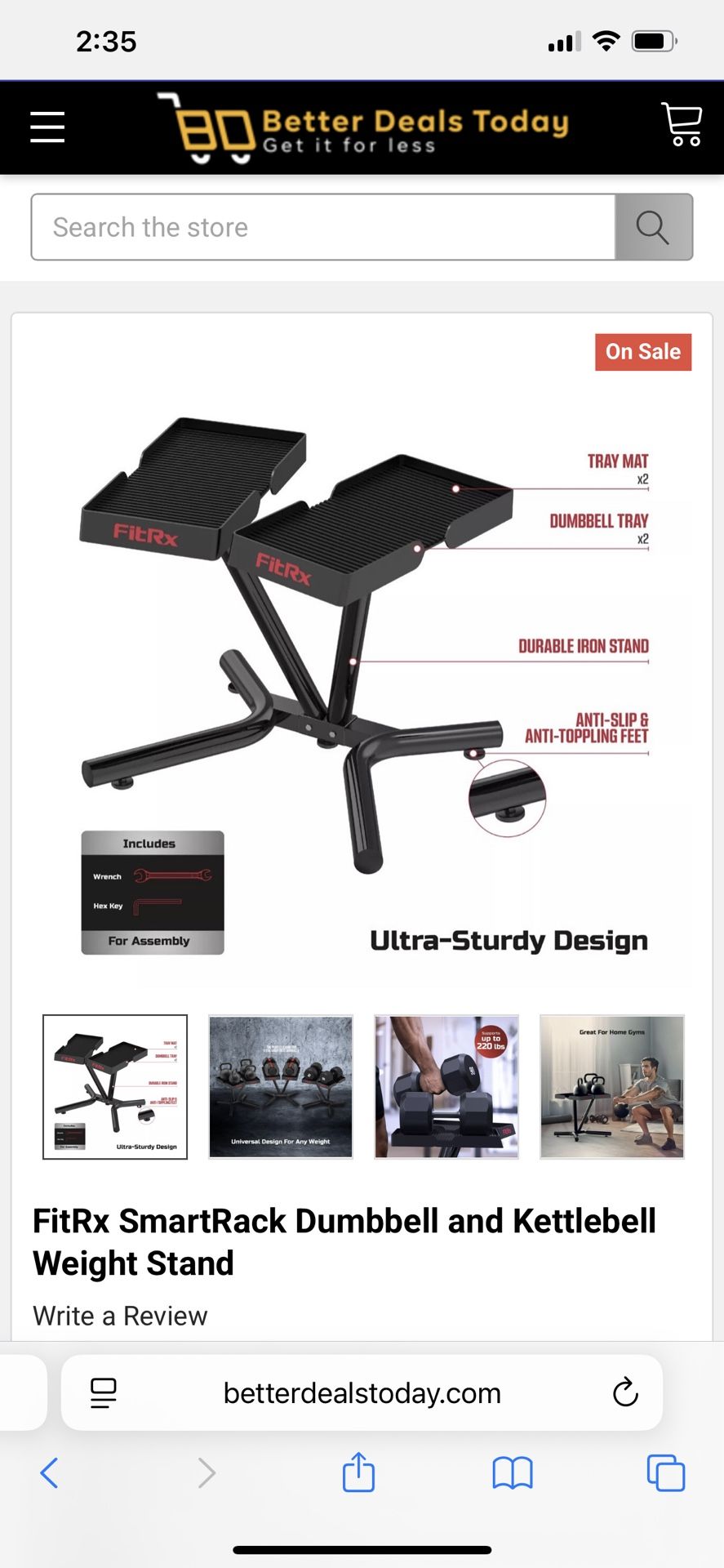 Ativafit Adjustable Dumbbell Stand Fitness