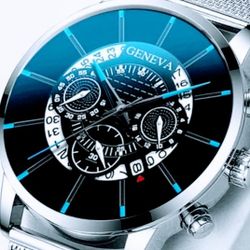 Sterling Silver Geneva Sport Watch