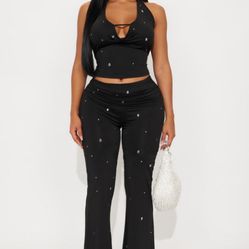 Rhinestone Pant Set ! Size Medium 