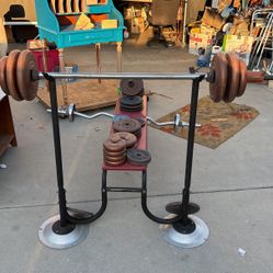 Vintage Sears Ted Williams, Weight Bench, And Hand Weights