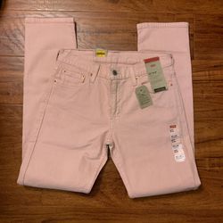 Levis 511 Slim Fit Eco Ease Pink Jeans Skinny Salmon Rose Stretch Comfy Organic