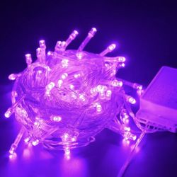 Purple string Lights 33ft 100 LED Indoor Outdoor Waterproof, 8 Modes Plug in for Halloween Christmas  Decoration