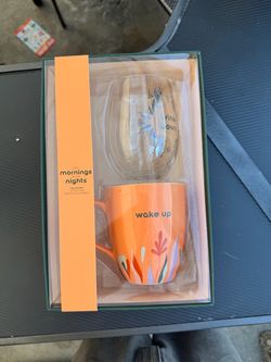 Mug and Wine Glass Set
